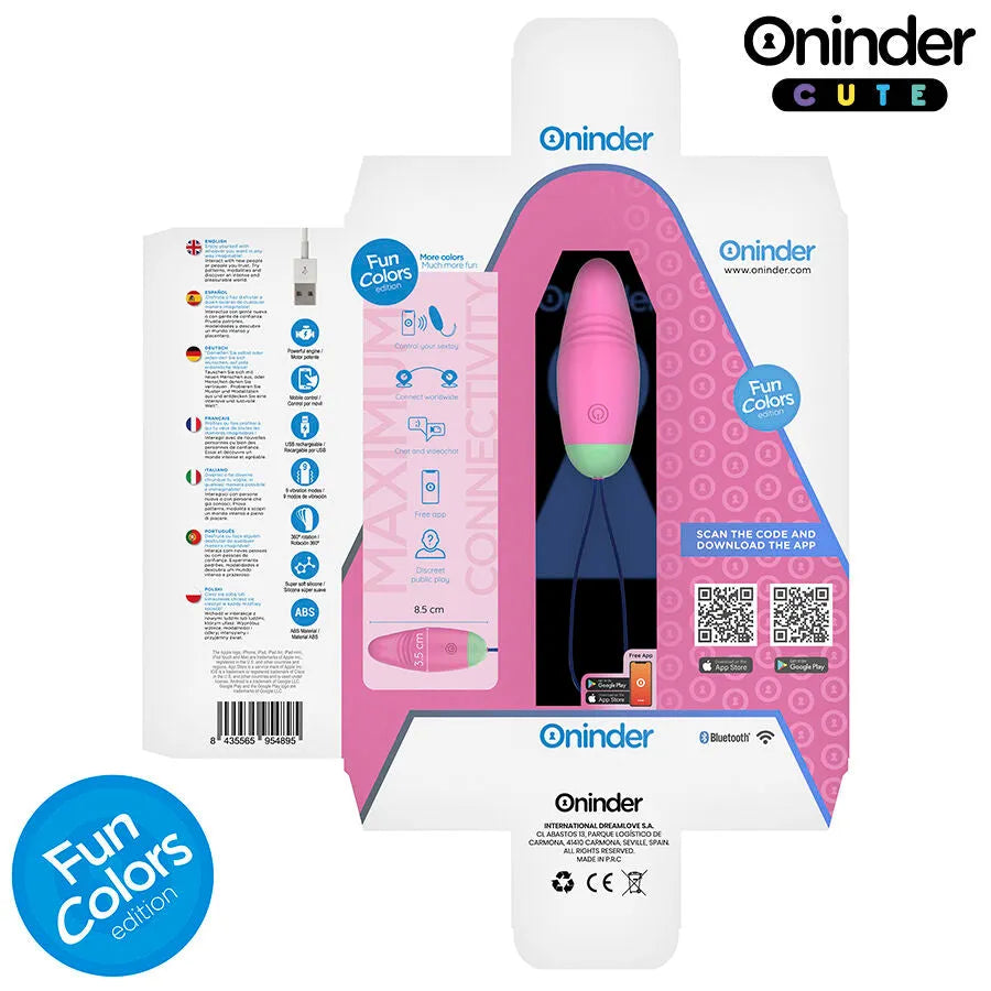Œuf vibrant discret silicone vibrant ondulatoire ONINDER application contrôlable couples