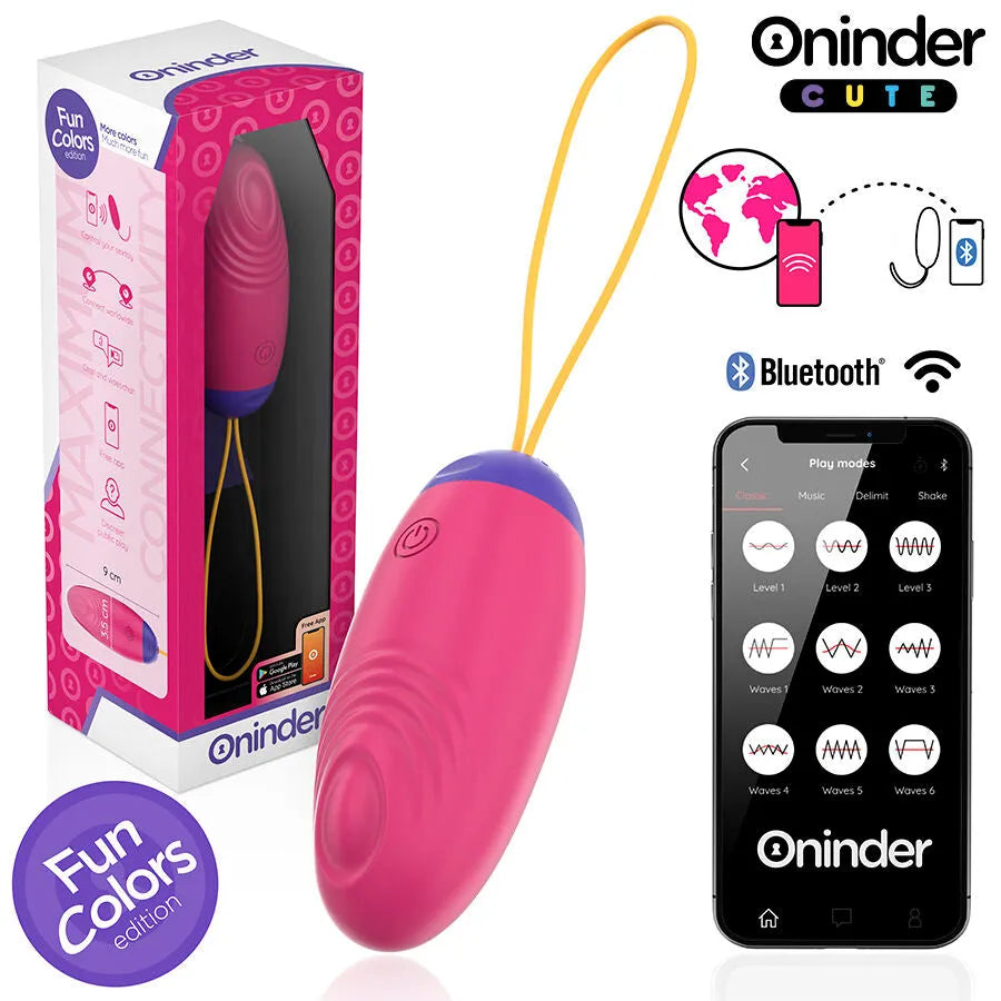Oeuf vibrant silicone médical hypoallergénique sans phtalate rechargeable étanche application pilotable ergonomique discret ondulatoire neuf modes vibration couleurs vives