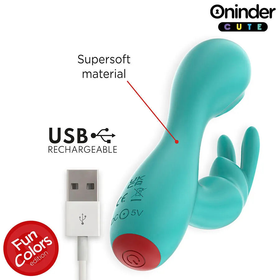 Vibromasseur lapin ONINDER CUTE tapotement puissant silicone médical application mondiale