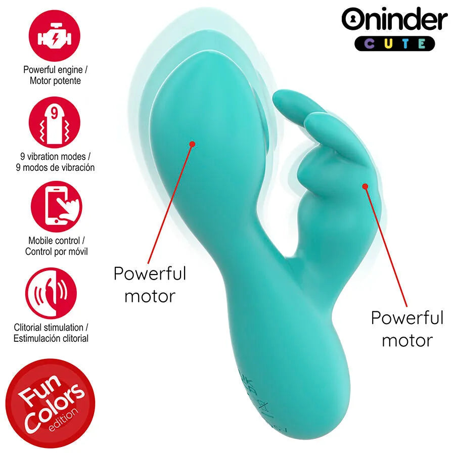 Vibromasseur lapin ONINDER CUTE tapotement puissant silicone médical application mondiale
