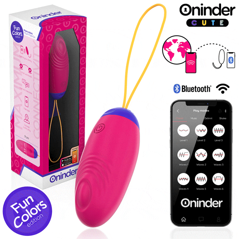 Oeuf vibrant ONINDER CUTE silicone médical contrôle application étanche rechargeable couleurs vives
