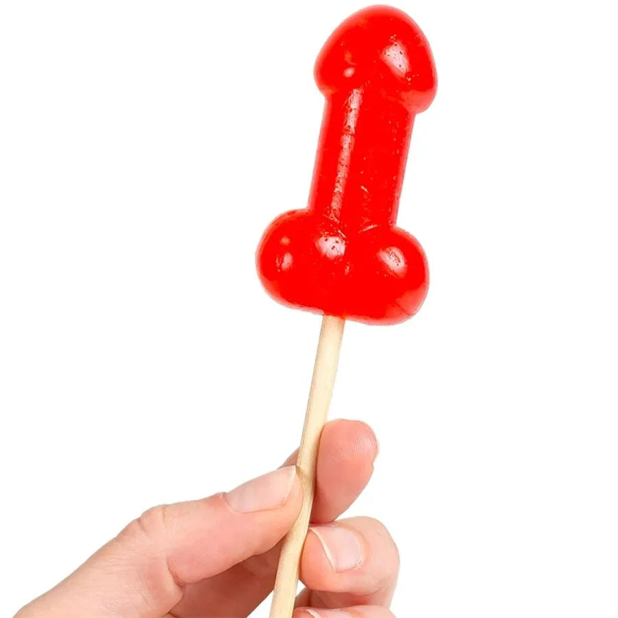 sucette pénis goût cerise effet réchauffant épicé comestible 25g