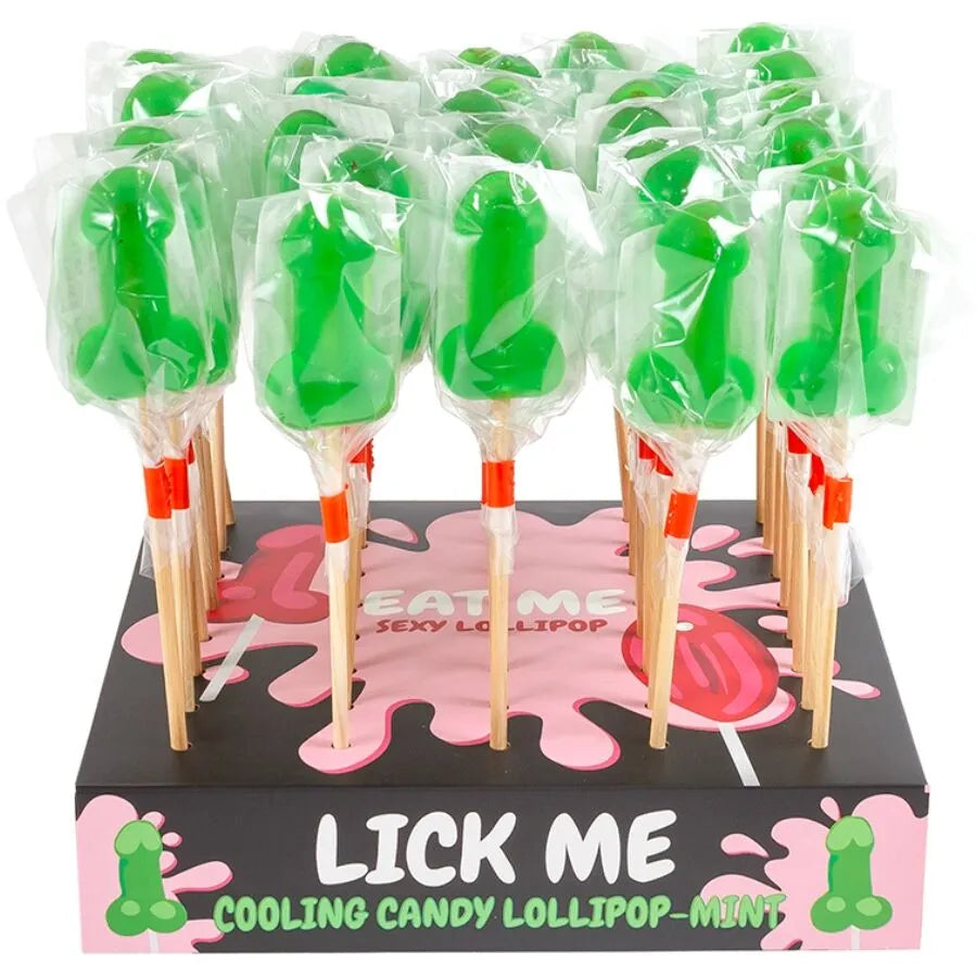 sucette pénis menthe rafraîchissante comestible ludique effet froid adultes 25g