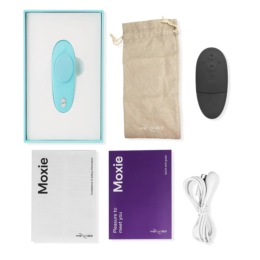 Vibromasseur clitoridien mains libres We-Vibe Moxie+ silicone imperméable application