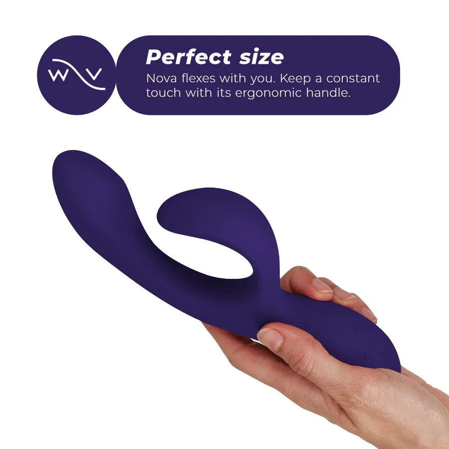 Vibromasseur lapin bleu nuit double stimulation silicone étanche application We-Connect