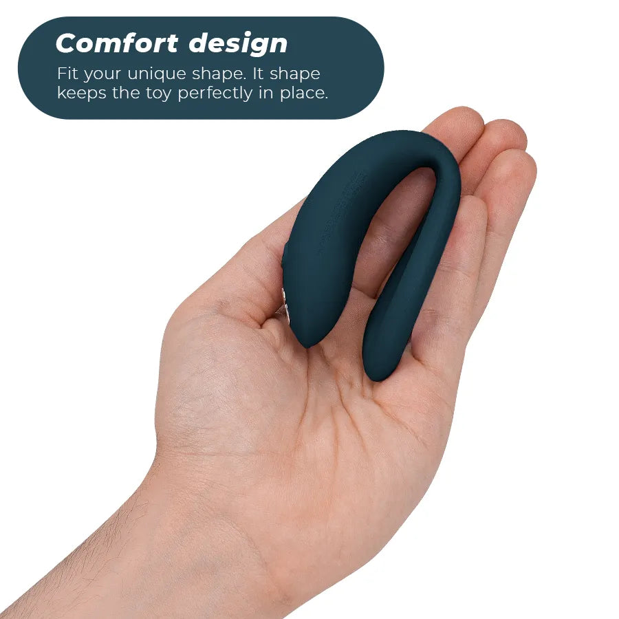 Vibromasseur couples ajustable silicone rechargeable télécommande vert foncé We-Vibe Sync