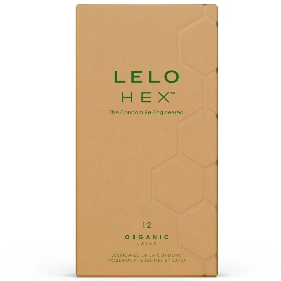 Préservatif biologique luxe sécurité L-arginine latex naturel LELO HEX™ 12 unités