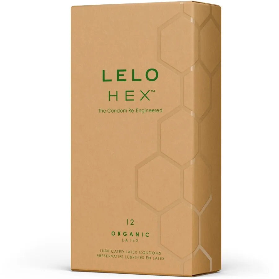 Préservatif biologique luxe sécurité L-arginine latex naturel LELO HEX™ 12 unités