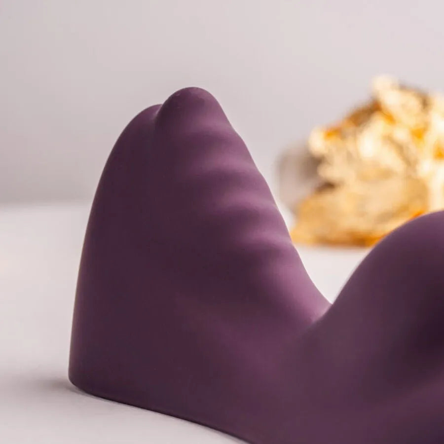 Stimulateur mains libres silicone médical violet 10 vitesses Ruby Glow