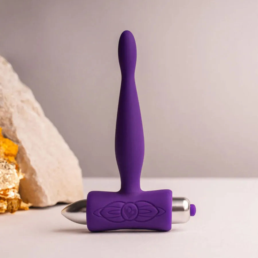 plug anal débutant flexible étanche silicone vibrations multiples confort violet