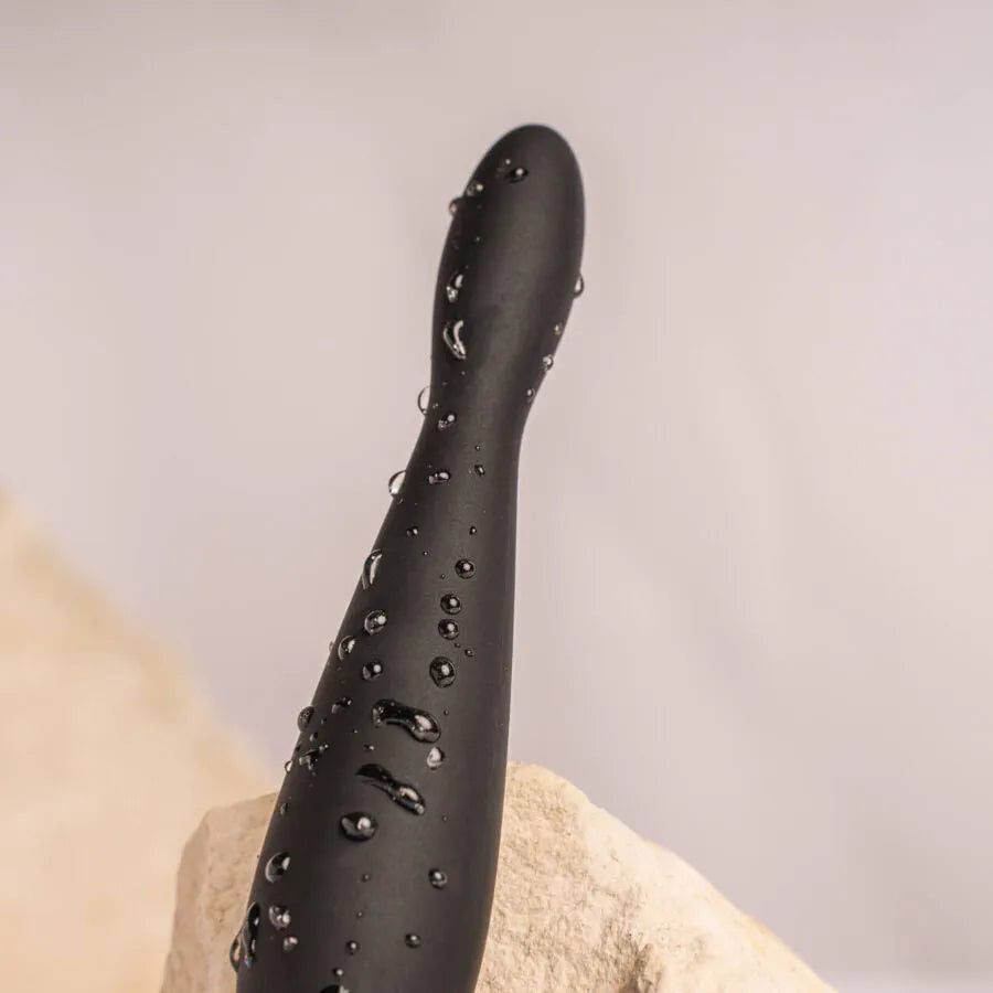 Plug anal débutants flexible vibrations 7 modes étanche silicone noir