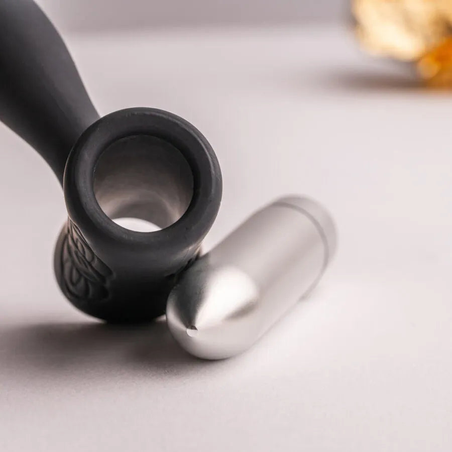 Plug anal débutants flexible vibrations 7 modes étanche silicone noir