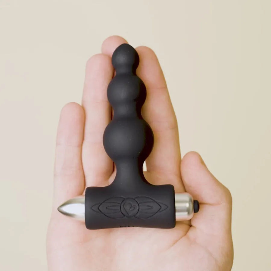 Plug anal vibrant débutant design progressif silicone étanche usage douche baignoire noir