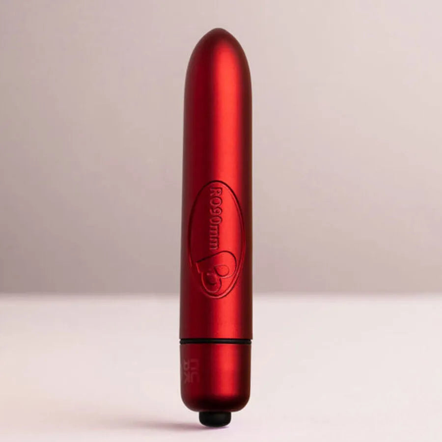 Vibromasseur compact étanche 10 modes stimulation précise silicone rouge