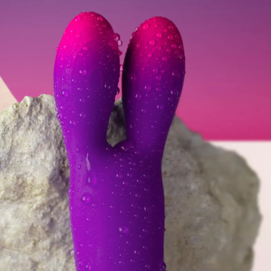 Vibromasseur rabbit flexible silicone étanche stimulation intense oreilles vibrantes