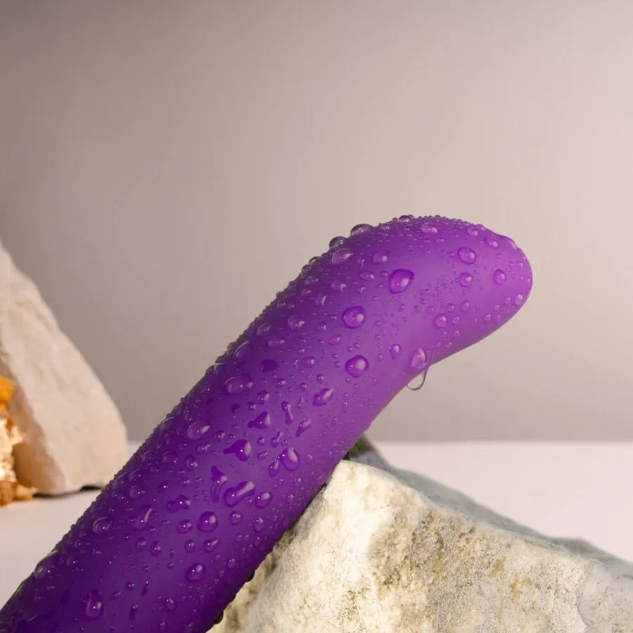 Vibromasseur puissant silicone médical stimulation point G étanche rechargeable violet