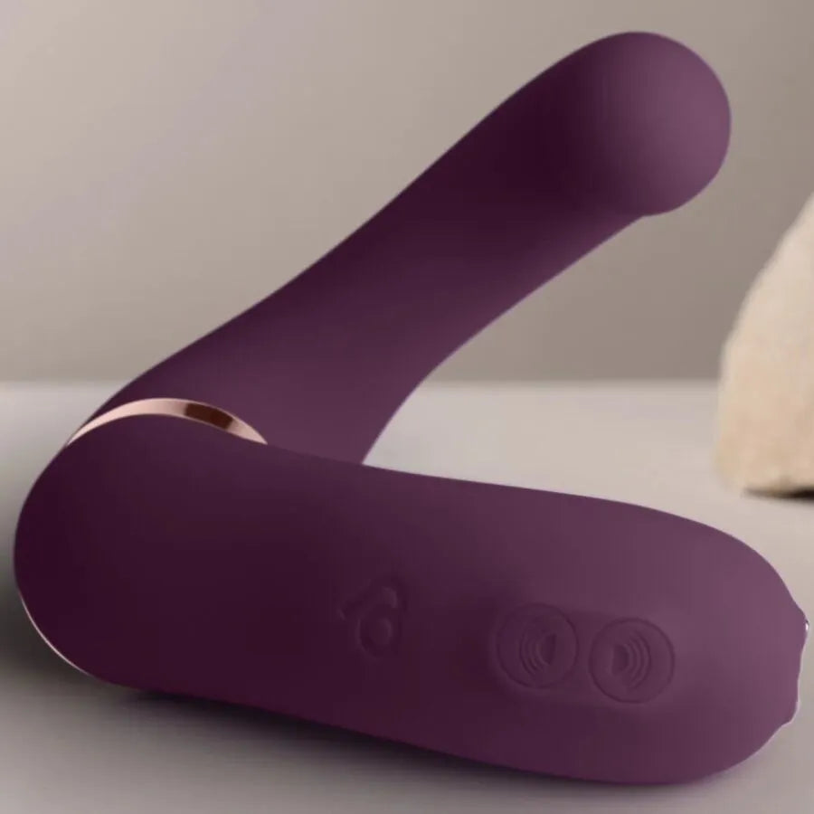 Vibromasseur double stimulation clitoris point G ergonomique silicone étanche violet
