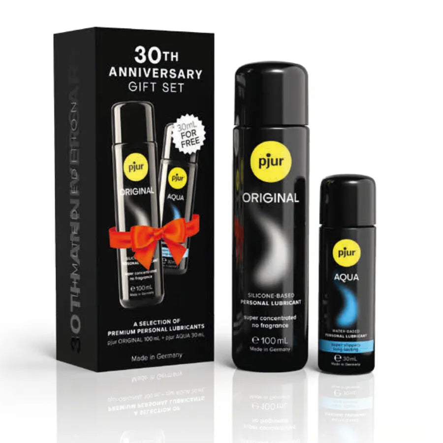 Coffret édition limitée trentième Pjur Original silicone eau cent millilitres trente millilitres longue durée lubrification naturelle massage intime