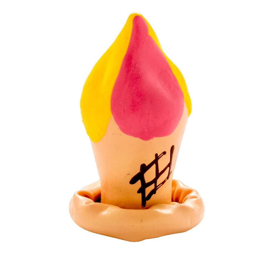 Préservatif fantaisie peint à la main, motif glace colorée, style bohème, cadeau érotique unique, artisanat européen.