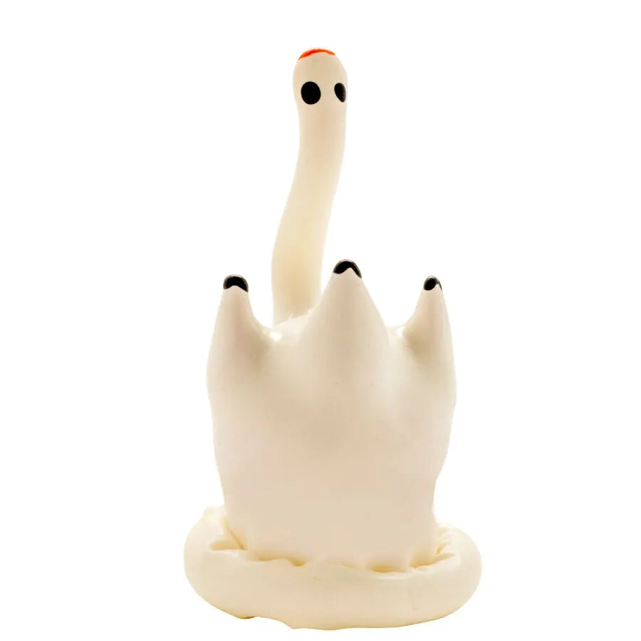 Préservatif fantaisie peint à la main, motif cygne blanc, doux et unique, style bohème, artisanat européen.