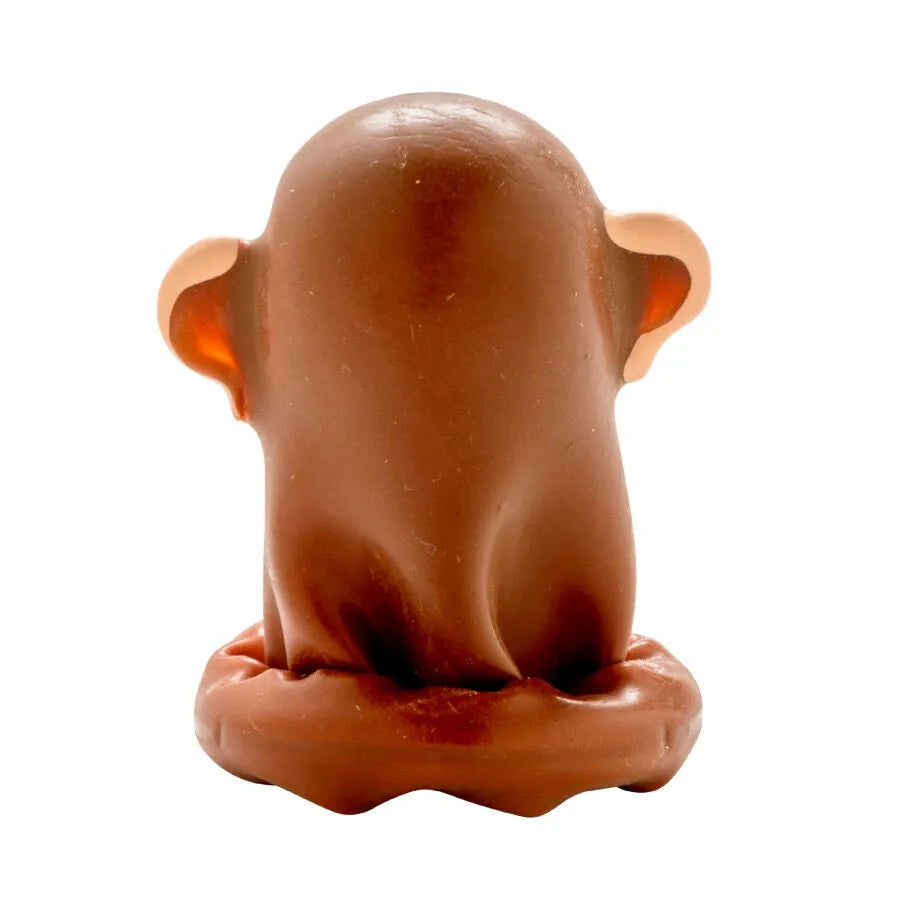 Préservatif fantaisie peint à la main en forme de singe, couleur marron, style bohème, cadeau unique et érotique.