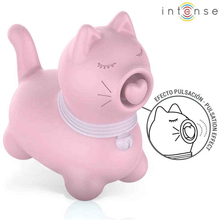 Stimulateur de langue effet pulsation design chat Marie Pink silicone doux sextoy clitoridien intime couple plaisir intense