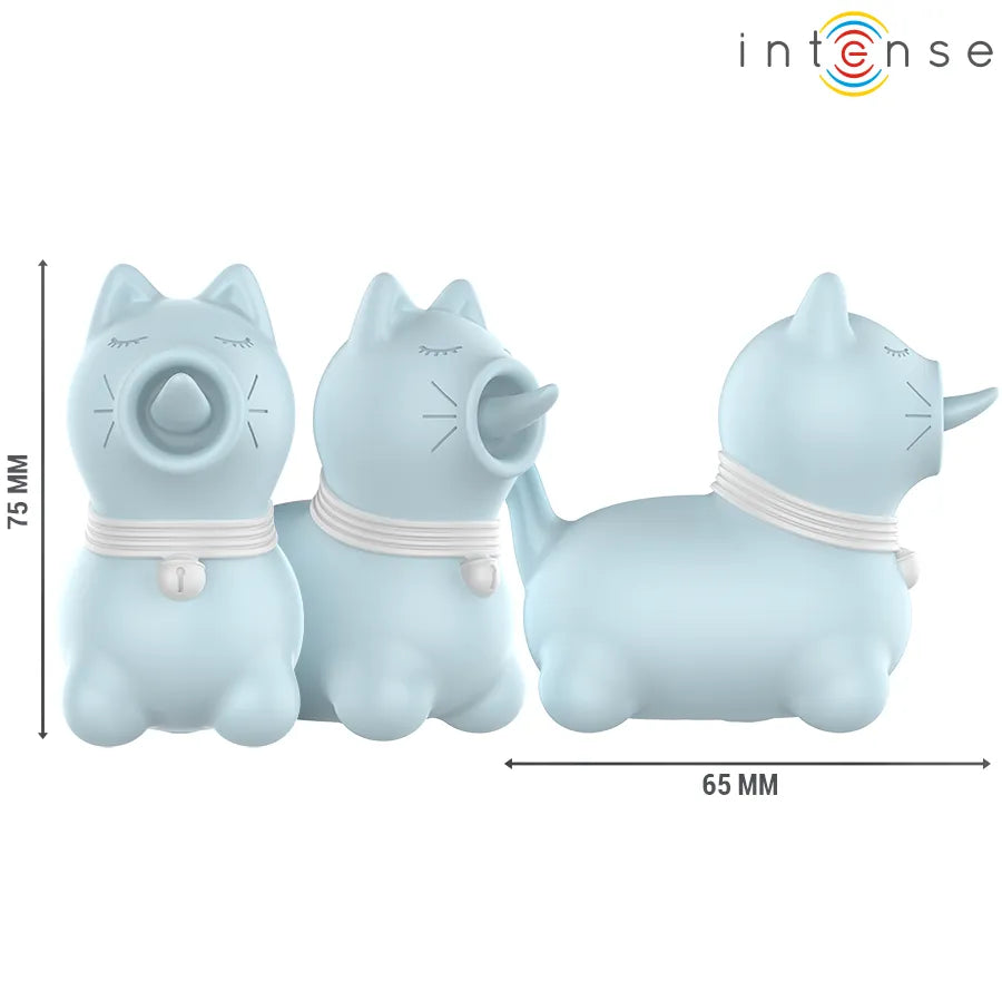 Stimulateur clitoridien Duchesse, langue rotative 360°, silicone doux, bleu pastel, sextoy intime, plaisir intense