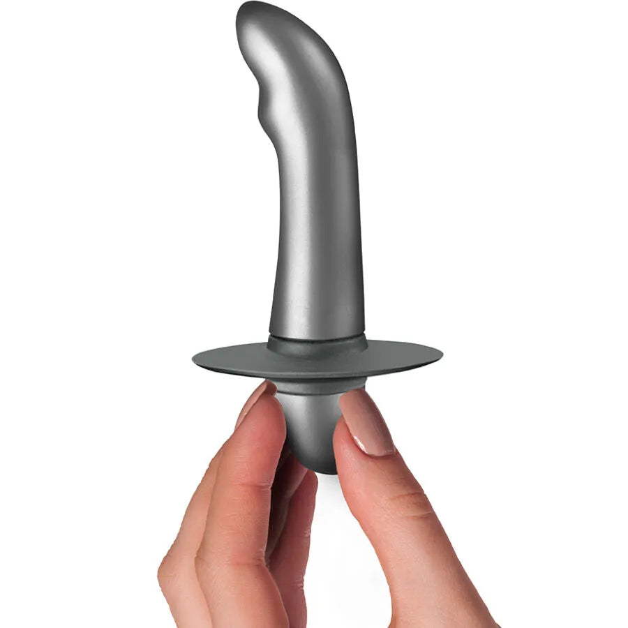 Vibromasseur de prostate Climaximum gris, forme ergonomique, 10 niveaux de vibration, silicone étanche IPX7.