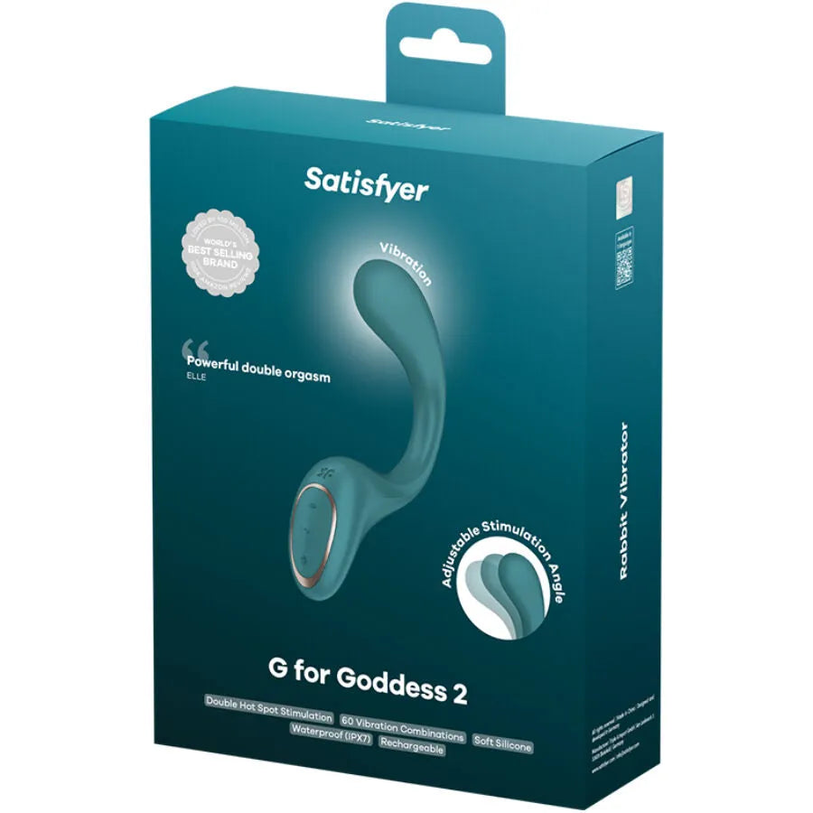 Vibrateur sextoy design C silicone flexible stimulation clitoridienne G-spot 60 programmes vibrations 2 moteurs puissants