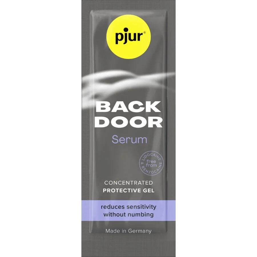Sérum protecteur anal Pjur Back Door 1,5ml lubrifiant sans lidocaïne réduction sensibilité rapports intenses couple