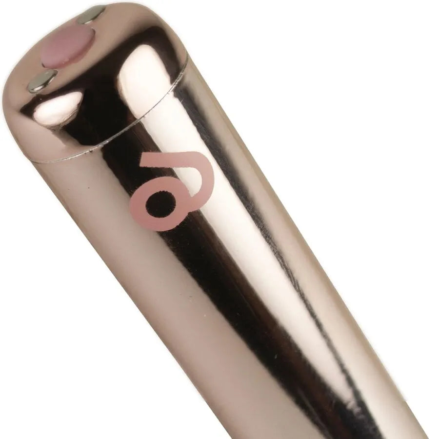 Vibromasseur rechargeable rose dorée stimulation ciblée puissante design élégant compact pour femmes hommes couple sextoy discret