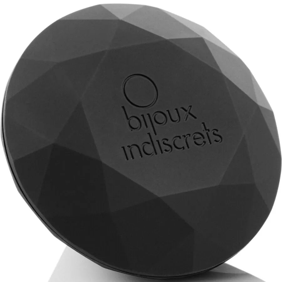Vibrateur noir élégant Bijoux Indiscrets, design diamant, finition mate, compact et puissant, édition limitée.