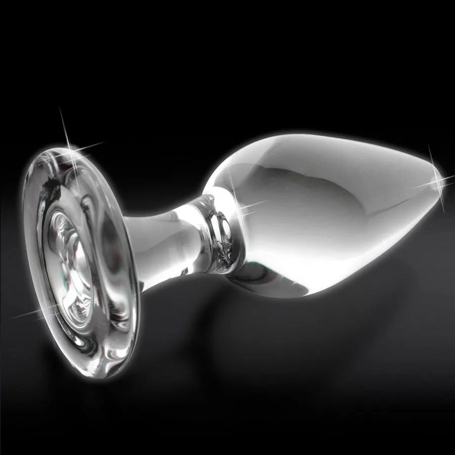 masseur verre soufflé modèleN26 hypoallergénique durable faitmain nonporeux lavable stérilisable réchauffable esthétique discret luxueux ergonomique polyvalent sensuel
