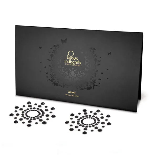 bijoux mimi noir cachetétons sensuels brillants glamour élégant raffiné adhésif confortable douceur peau universel maintien féminité