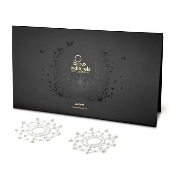 Bijoux Indiscrets Mimi couverture tétons lilas perle dorée sensuelle adhésifs réutilisables confortables discrets glamour raffiné soirée intime luxueux