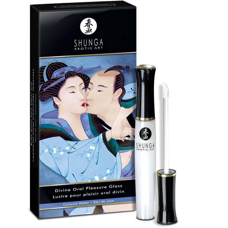 Gloss à lèvres érotique Shunga Divine Eau De Coco Effet chaud-froid stimulateur intime plaisir oral couples