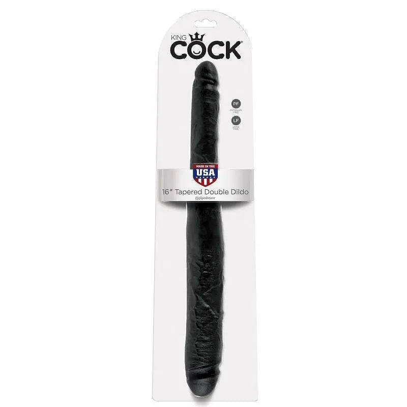 gode double réaliste noir 406mm étanche sans latex phtalates texture douce souple finitions détaillées fait main