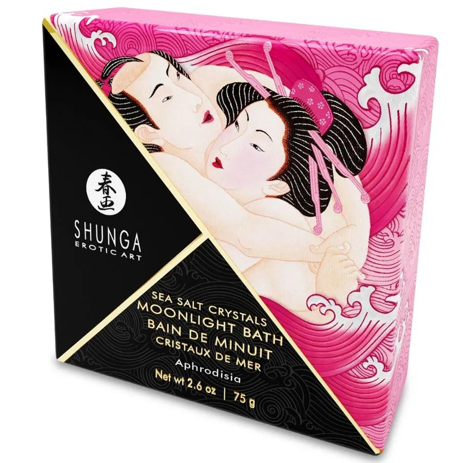 Shunga - Sels De Bain Parfumés Aphrodisiaques Design Érotique Japonais 75 Gr Luxe Intime