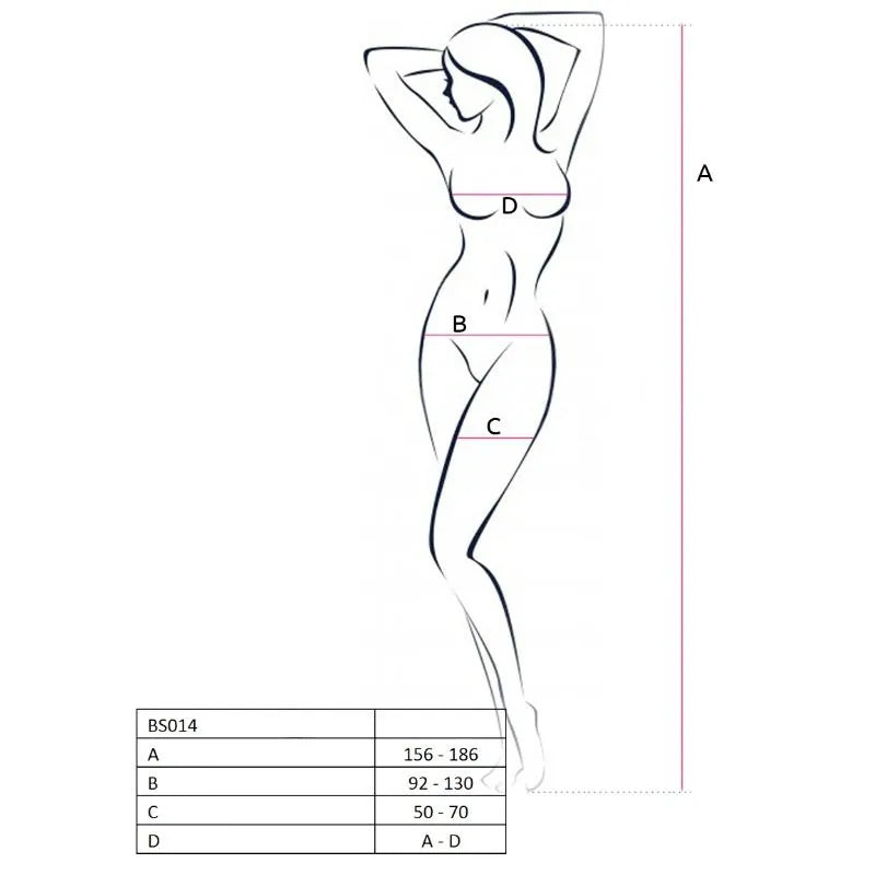 PASSION FEMME BS014 BODYSTOCKING NOIR SEXY RÉSILLE OUVERT ENTREJAMBE SEINS EXPOSES LINGERIE EU