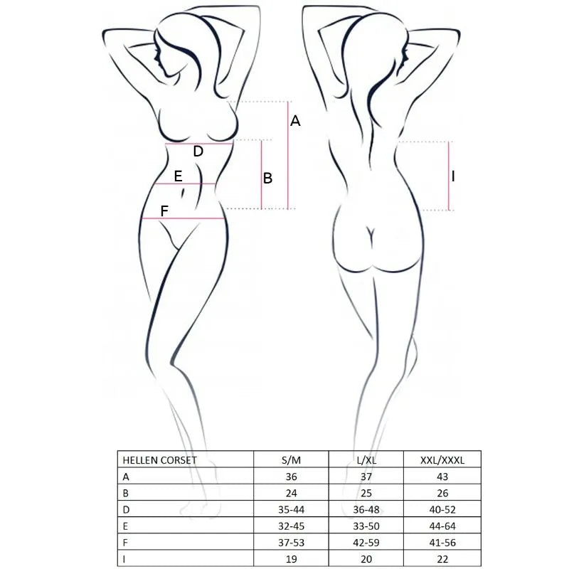 PASSION FEMME CORSET NOIR SEXY COLLECTION HELLEN LINGERIE POLYESTER ÉLASTHANNE TAILLE S/M