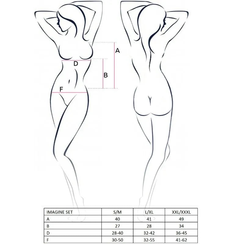 PASSION ENSEMBLE LINGERIE SEXY NOIRE HAUT OUVERT STRING TAILLE S/M