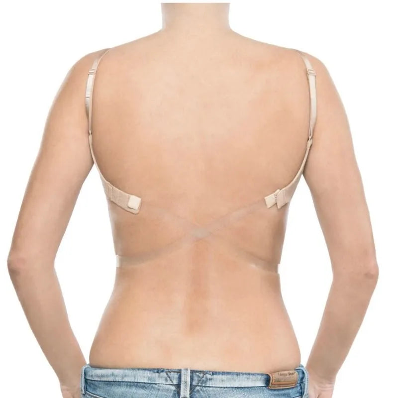 Bretelles transparentes ajustables pour soutien-gorge, confortables et discrètes, idéales pour robes dos nu élégantes.