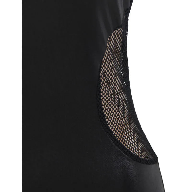 robe noire cuir écologique sensuelle élégante bretelles ajustables grandes tailles