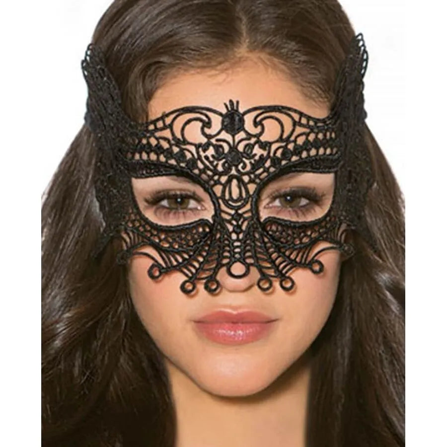 masque dentelle séduisant lingerie royale luxueux élégant mystérieux sensuel passion intime respirant extensible confortable polyester élasthanne tailleunique délicat sophistiqué