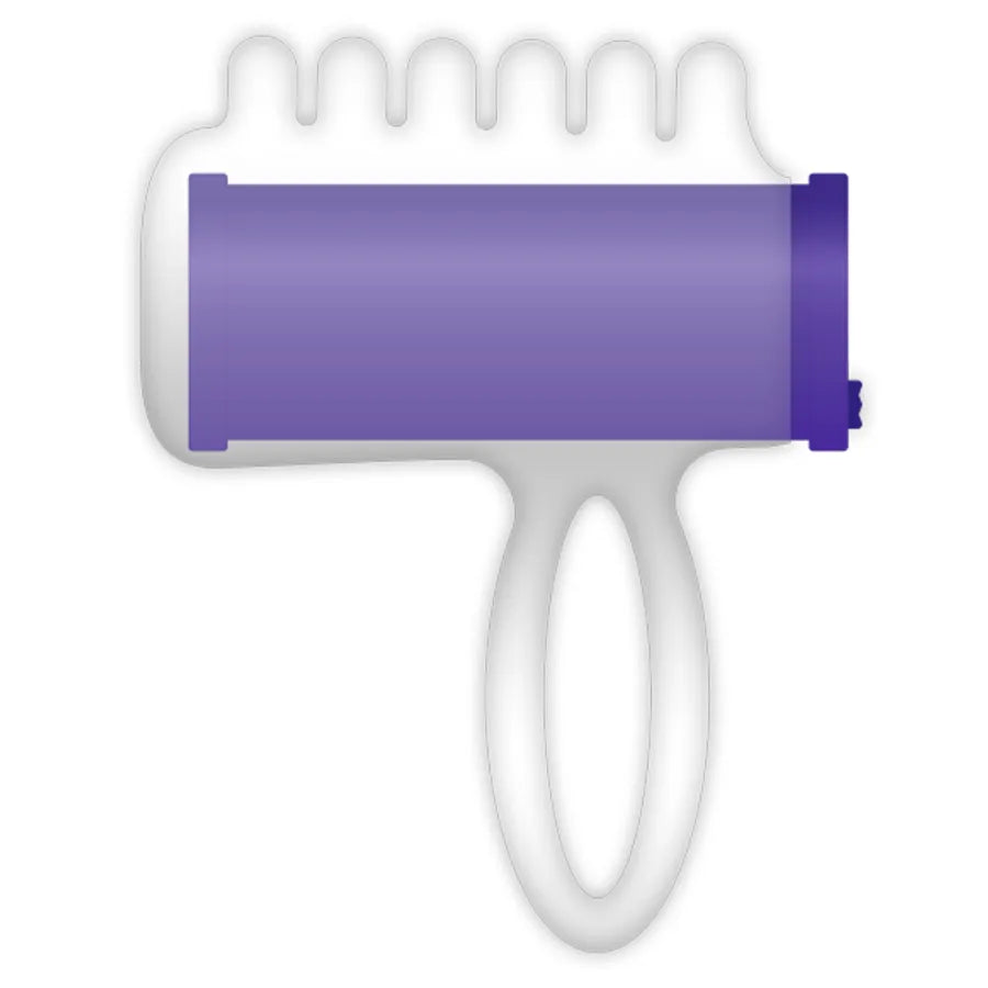 Stimulateur doigt vibrant lilas, forme ergonomique, silicone doux, conçu pour relaxation et stimulation point G.