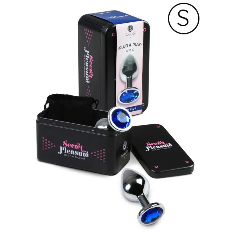 Plug anal金属初体验 Secretplay Bleu facile à insérer orgasmes intenses sans nickel sécuritaire