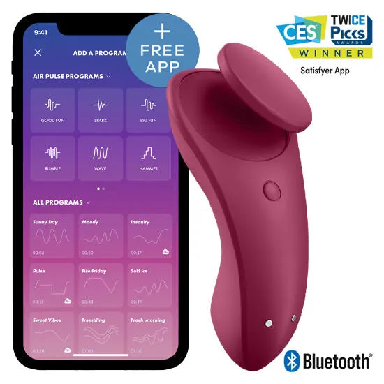 Culotte sexy Satisfyer刺激 air pulse programmes discret silicone médical femmes couple plaisir intime innovation