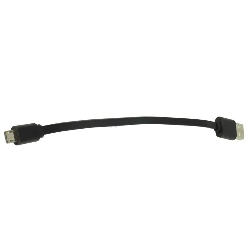 Câble USB noir pour électrostimulateur compact, design léger et portable, idéal pour débutants en électro-stimulation.