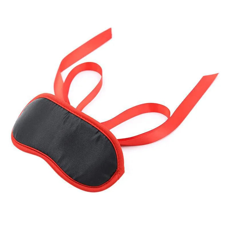 Masque Fétichiste Bords Rouges Polyester