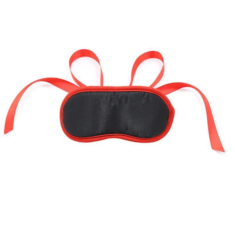 Masque Fétichiste Bords Rouges Polyester